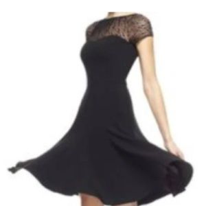 Maggy London black lace shoulder dress